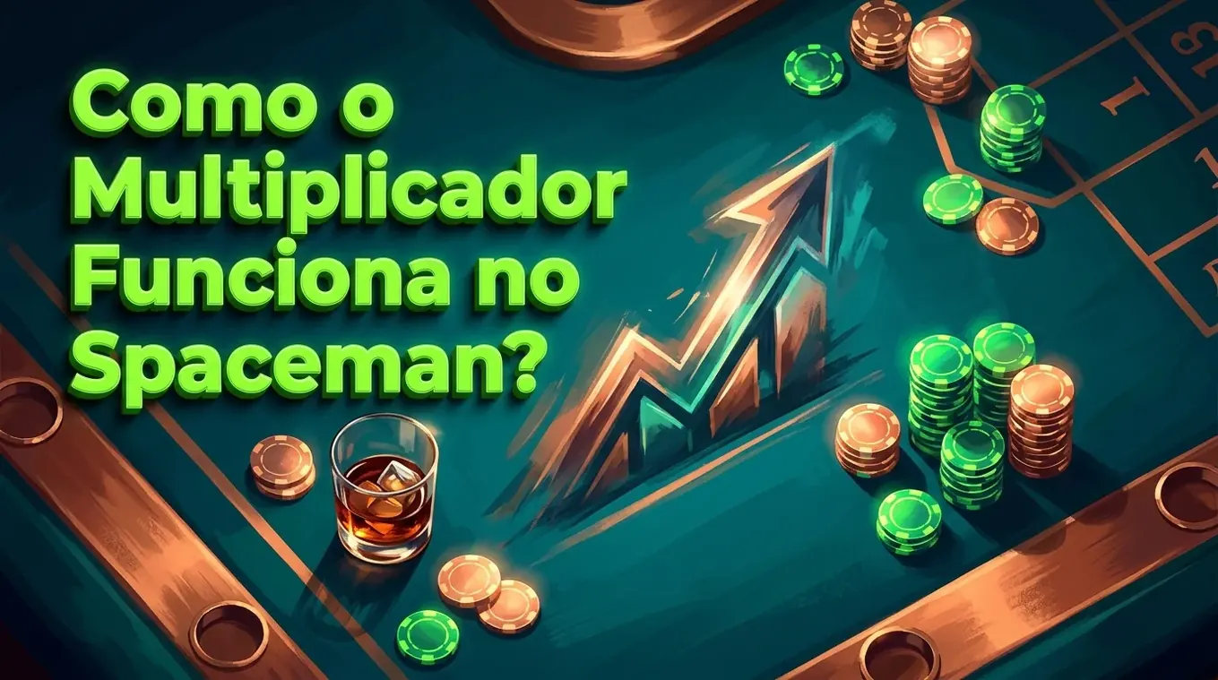 Dinâmica visual do multiplicador Spaceman sobre mesa de jogo.