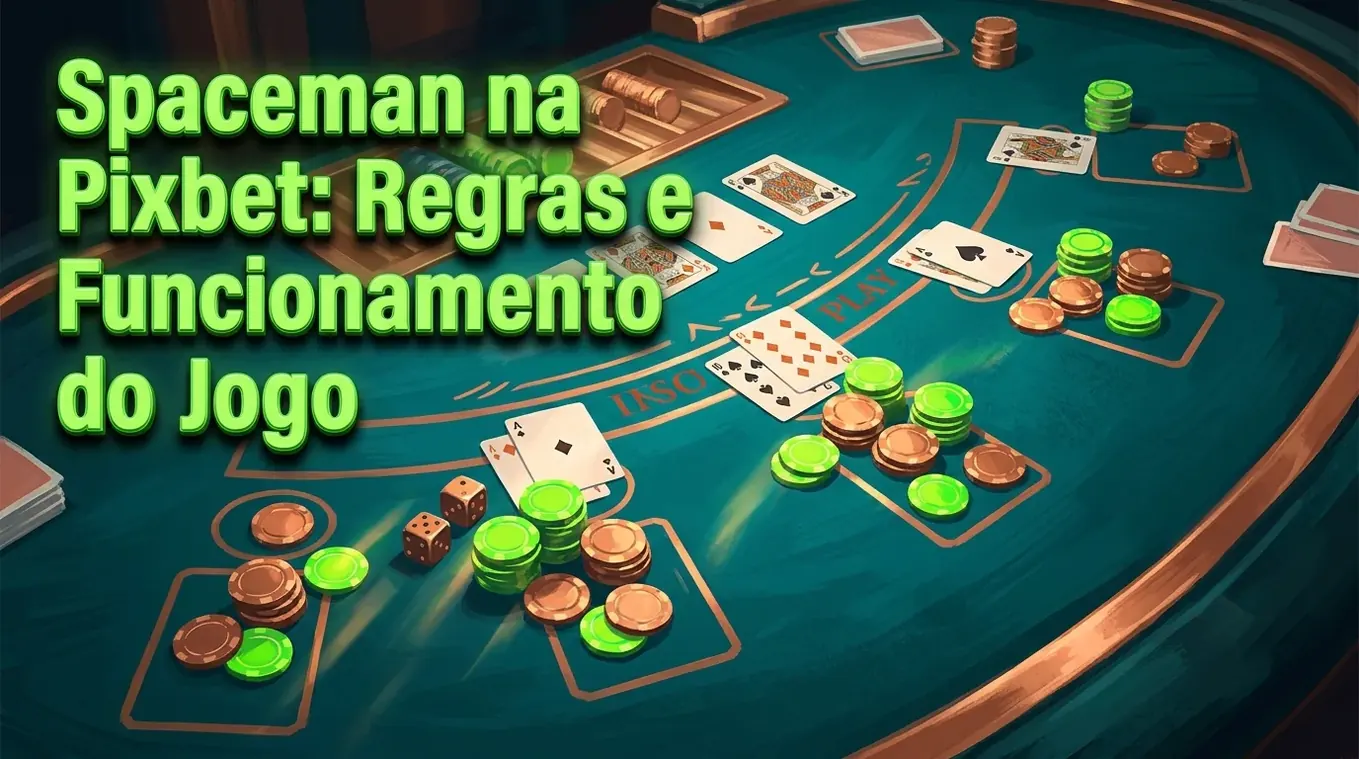 Mesa de jogo com fichas neon e tema espacial, ancorando Spaceman.